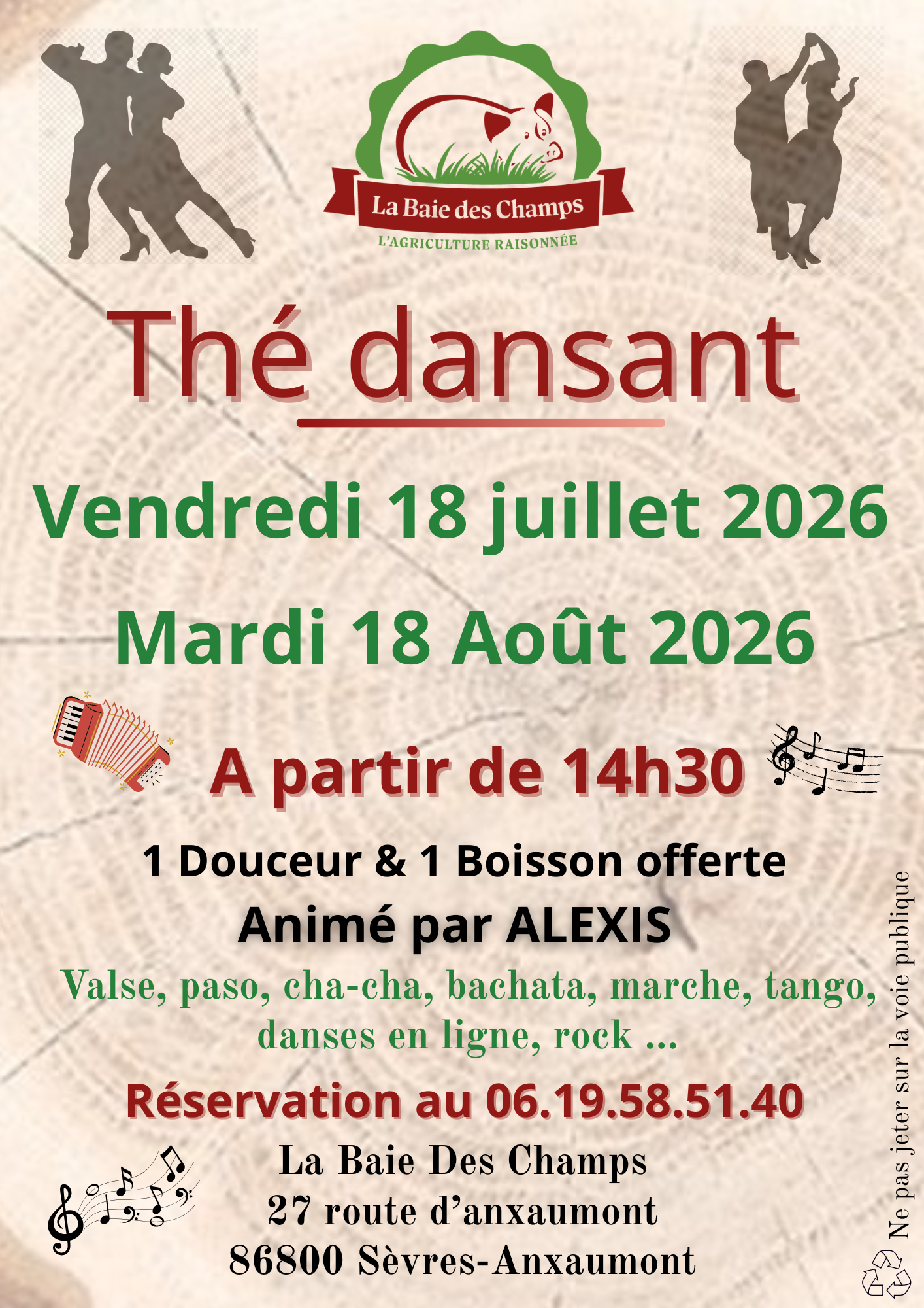 Thé Dansant Baie des champs