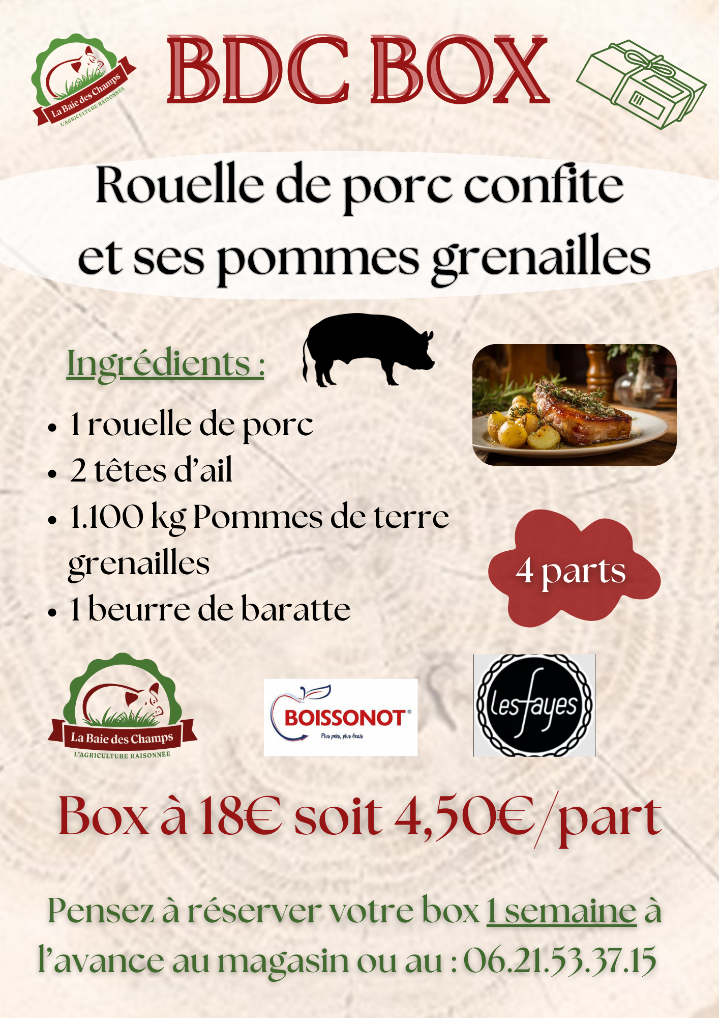 BDC BOX ROUELLE DE PORC CONFITE ET SES POMMES GRENAILLES