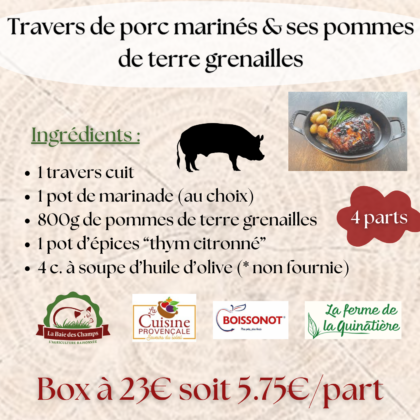 BDC BOX TRAVERS MARINE & POMMES DE TERRE GRENAILLES